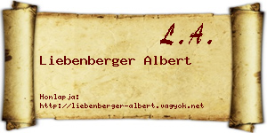 Liebenberger Albert névjegykártya